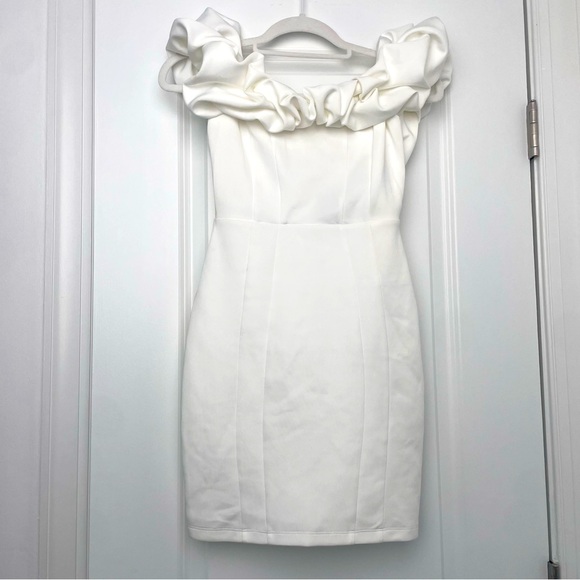 WINDSOR- Kiari Formal Off the Shoulder Ruffled Dress - Picture 5 of 9